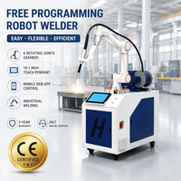 Programación gratuita Robot soldador Surcar 6 juntas giratorias caja de cambios 10,1 pulgadas Teach Pendant aplicación web móvil fácil soldadura Industrial