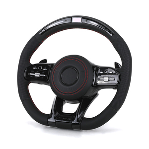 <span class=keywords><strong>Volant</strong></span> en cuir semi-perforé personnalisé en fibre de carbone <span class=keywords><strong>Mercedes</strong></span> Benz GT 63 CLA CLC Classe C <span class=keywords><strong>W208</strong></span> W117 Mat/Haut brillant - Product Image 6