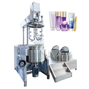 Cosmetics Manufacturing Industrial Snail Slime Emulsifier Vacuum Homogenizer Mixer Beauty Cream Toothpaste Making Machine