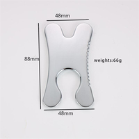 Planche de massage en acier inoxydable IASTM Gua Sha à bords dentelés pour la relaxation myofasciale, outil de physiothérapie pour les tissus musculaires et les tissus mous
