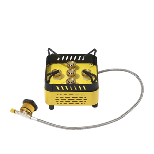 <span class=keywords><strong>Réchaud</strong></span> à <span class=keywords><strong>gaz</strong></span> butane pliable 5 brûleurs 10500W coupe-vent léger pour la randonnée, le pique-nique, les voyages, personnalisable OEM - Product Image 2