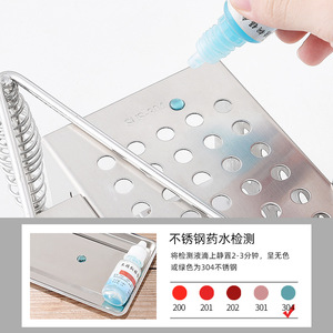 Soporte para palillos de acero inoxidable 304 con escurridor para cucharas y palillos de cocina, tipo rejilla cuadrada, colgante, multiusos - Product Image 5