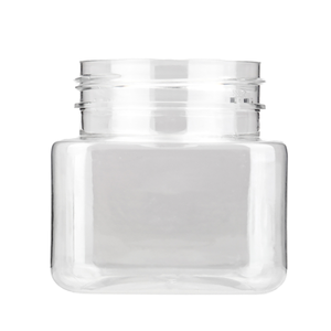 Tarro de pastel de plástico cuadrado <span class=keywords><strong>PET</strong></span> transparente respetuoso con el medio ambiente personalizado con tapa 6 oz al por mayor de caramelo pequeñas botellas vacías sin BPA 180ml - Product Image 2