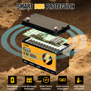 Rvpozwer <b>12v</b> 24v 48v 100ah 200ah 300ah Deep Cycle Energy Storage <b>Battery</b> Pack with BMS 3-Year Warranty 4000-Cycle - Product Image 6