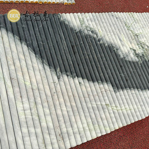 Azulejo acanalado de piedra negra de mezcla blanca de mármol blanco Panda para decoración de encimera de isla - Product Image 3