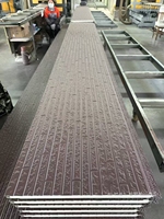 Panneau sandwich en PU ignifuge pour isolation des murs extérieurs, matériau en aluminium, 16 mm/20 mm/25 mm, pour chambre froide, écologique, insonorisant