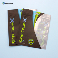 Pochette en plastique laminé à emballage plat, sac refermable en aluminium avec fenêtre, réutilisable pour chaussettes, usage industriel