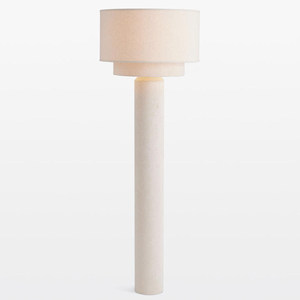 Modern Floor <b>Lamp</b> Beige Linen Fabric LED Light Source <b>Study</b> Room Use - Product Image 3