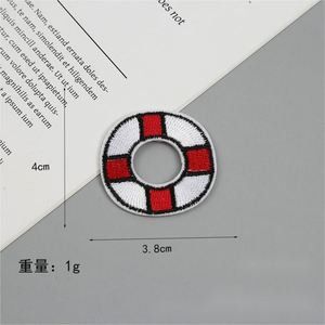 Nouvel autocollant brodé style estival thème plage, motif tongs et bouée de natation, pour la décoration de vêtements et de chapeaux - Product Image 6