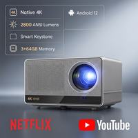 Proyektor Native 4K UHD RD910 Ultra 5.5'' LCD Sealed Optical Engine 3+64GB 16W Home Theater Native 4K Game Proyektor
