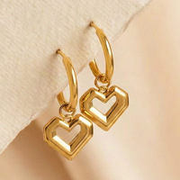 100 modèles hypoallergéniques sans ternissement PVD 18k plaqué or bijoux mode boucles d'oreilles en gros 316l boucles d'oreilles en acier inoxydable