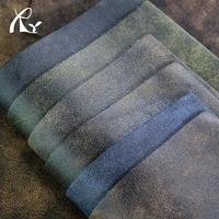 1,0 mm Crazy Horse Distressed Vintage Wash PU-Leder für Freizeitschuhe, Gepäck und Sofas