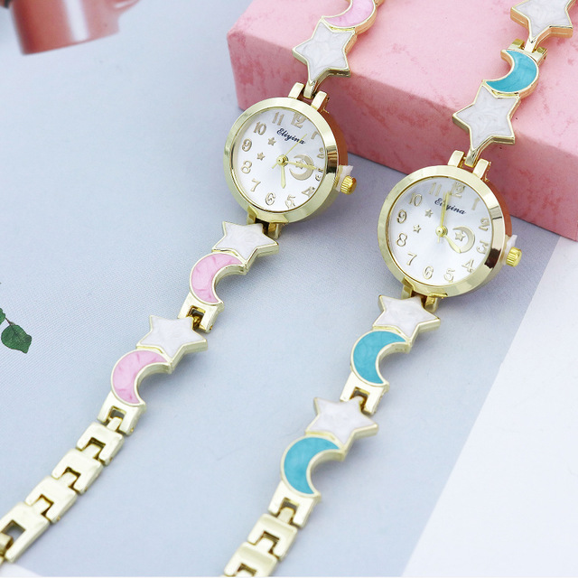 Elegant Women Watches Luxury Moon Star Bracelet Quartz Watch Reloj Mujer Girls Clock Gift