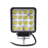 Bonsen, phare de travail LED carré 4 pouces 48W 15mm 12-24V, faisceau spot/diffuseur, pour voiture/camion/remorque/SUV/4x4, vente chaude