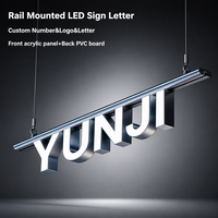 Enseigne 3D LED à lettres canal, logo personnalisé en acrylique éclairé par l'avant, signalétique commerciale, transformateur d'alimentation CC pour publicité en centre commercial