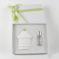 Diffuseur de parfum en céramique parfumée en gros pour voiture et armoire, fleur en porcelaine faite à la main, diffuseur à bâtonnets d'huiles essentielles