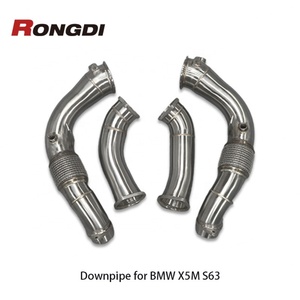 ท่อดาวน์ไลท์ท่อไอเสียสเตนเลสสตีล304สำหรับ F95 X6M X5M BMW F96 4.4ตันลด2022ท่อขัดตรง - Product Image 1