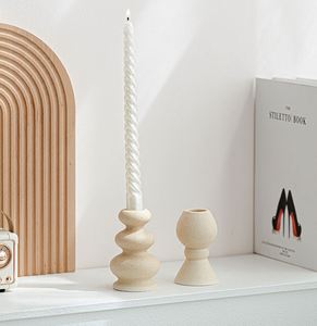 Nordic Style Ceramic Candlestick <b>Candle</b> <b>Dinner</b> Props Romantic Candlestick Home Tabletop Decoration Pieces - Product Image 1