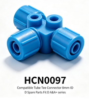 Connecteur en T pour tube compatible 8 mm ID HCN0097 D, pièces de rechange compatibles avec les séries D A&A+