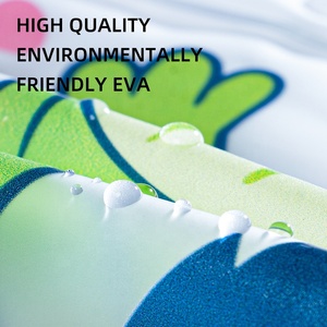 Imperméable pour enfants en matériau EVA imperméable avec capuche, unisexe, motif blanc, pliable, vêtements de pluie pour l'école - Product Image 6