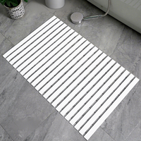 Tapis antidérapant pour salle de bain, spécial douche et toilettes, sans lavage, essuyable, pour drain de sol