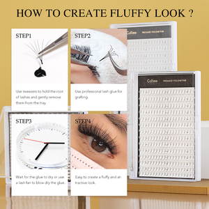 Dài Gốc Promade Hẹp Người Hâm Mộ Cashmere Lash Mở Rộng Nguồn Cung Cấp Matte Nhãn Hiệu Riêng Khối Lượng Premade Fan Lông Mi Lông Mi Mở Rộng - Product Image 3