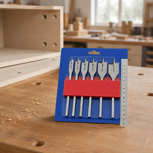 Lot de 6 forets plats à changement rapide de 150 mm pour le travail du bois, embout à vis, queue rapide, foret à pelle pour le travail du bois - Product Image 3