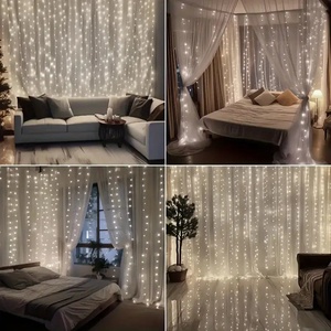 <span class=keywords><strong>Guirlande</strong></span> lumineuse <span class=keywords><strong>LED</strong></span> à rideau, 8 modes, alimentée par USB, étanche, scintillante, pour Noël, mariage, fête, chambre, décoration intérieure - Product Image 5
