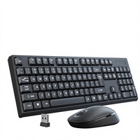 Juego de Teclado y Ratón Inalámbricos de 2.4G para Oficina y Hogar, Tamaño Completo, para Computadora de Escritorio