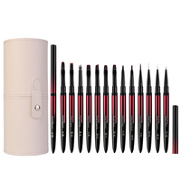 Lot de 13 pinceaux à gel pour ongles, stylo de peinture DIY pour liner interne, pinceau de peinture acrylique pour nail art, outils de conception et de présentation d'art des ongles