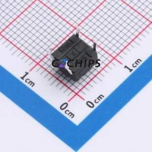 TSW06161-050D433DA Tactile Switch Through hole-4P,6.1x6.1mm Switch Single Pole Single Throw Round Button 2.3N 6.1mm - Product Image 2