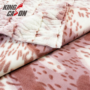 KINGCASON-Tejido de punto cálido de alta calidad, <span class=keywords><strong>precio</strong></span> barato, resistente, supersuave, 100% poliéster tallado, piel de conejo de imitación para gorro de bebé - Product Image 4