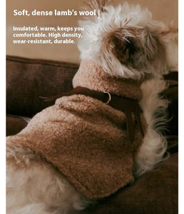 سترة فاخرة من الفرو للكلاب بالجملة، ملابس شتوية للحيوانات الأليفة، جاكيت مخصص للكلاب مع غطاء للرأس - Product Image 6