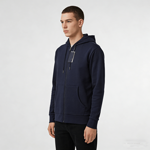 Nouveau modèle 2025 Sweat à capuche pour homme en coton, coupe oversize, à manches longues, brodé, uni, de marque, pour l'hiver - Product Image 4