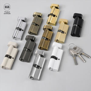 أسطوانة قفل مخصصة من النيكل الأسود بمقبض 70 أسطوانة من النحاس الأصفر بقشرة الزنك - Product Image 3