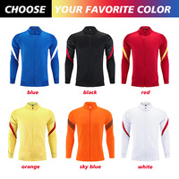 Veste de football unisexe personnalisée à manches longues, survêtements de football avec logo par sublimation, vestes de football, survêtement de football