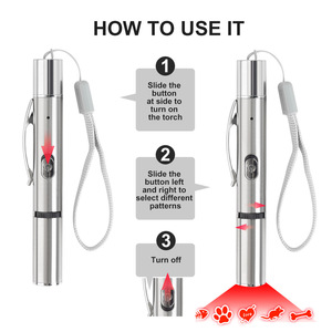 UMIONE senter anjing Mini interaktif, mainan anjing <span class=keywords><strong>Laser</strong></span> LED kucing, senter Mini isi ulang daya USB logam - Product Image 6