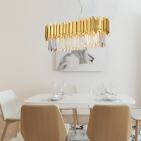 Luminaire suspendu en cristal de Style moderne, luminaire décoratif d'intérieur, idéal pour un salon ou un mariage
