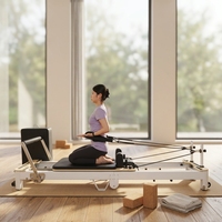 MJD W40 Alat Pilates Lipat Portabel Tahan Lama dari Paduan Aluminium, Multifungsi, Ringan, Pelatih Inti untuk Studio Pilates