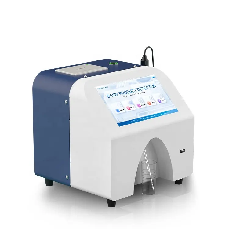 Analisador ultrassônico de leite com impressora, teste de análise de leite para proteínas gordas, lactose, densidade sólida não gorda