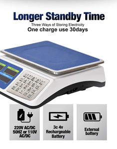 Bilancia Elettrica per Frutta e Verdura da Supermercato 15kg 30kg 40kg - Product Image 6