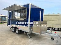 Camions de restauration mobiles American Standard SLUNG SL-Z avec chariot alimentaire et cuisine de restaurant pour pizzas et hamburgers