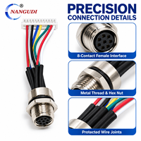 Connecteur circulaire M8 étanche IP67 à 5 broches en cuivre PVC pour automobile sur mesure