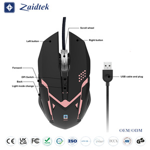 <span class=keywords><strong>Mouse</strong></span> da Gaming Professionale <span class=keywords><strong>con</strong></span> DPI Regolabili 1200-12000, 10 Modalità di Illuminazione, Cavo Intrecciato da 1,8m, Certificato CE/FCC per PC - Product Image 1