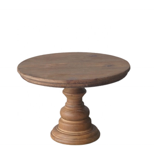 木製カップケーキ台座スタンド12インチデザートディスプレイライザービンテージ素朴なラウンドケーキホルダートレイヴィンテージビーズ木製プレート - Product Image 6