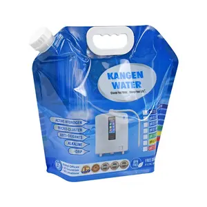 Food Grade Liquid PE Plastic 5 Liter Foldable Alkaline Kangen Water Bag For Drink