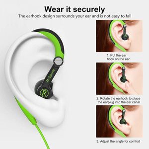 Crochet d'oreille à réglage libre à 30 degrés Écouteurs à <span class=keywords><strong>puce</strong></span> de décodage numérique Écouteurs de sport filaires de type C Casque IPX5 - Product Image 4