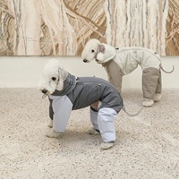 Combinaison pour chiens résistante à l'eau et à l'huile, doublure triple protection, manteau à quatre pattes, vêtements d'extérieur pour chien, veste rembourrée en coton pour animaux de compagnie, chaude pour l'hiver