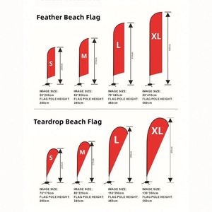 Impresión de Pancartas de Poliéster para Exteriores con Diseño de Plumas de Doble Cara, Forma de Lágrima, Entrega Rápida - Product Image 2