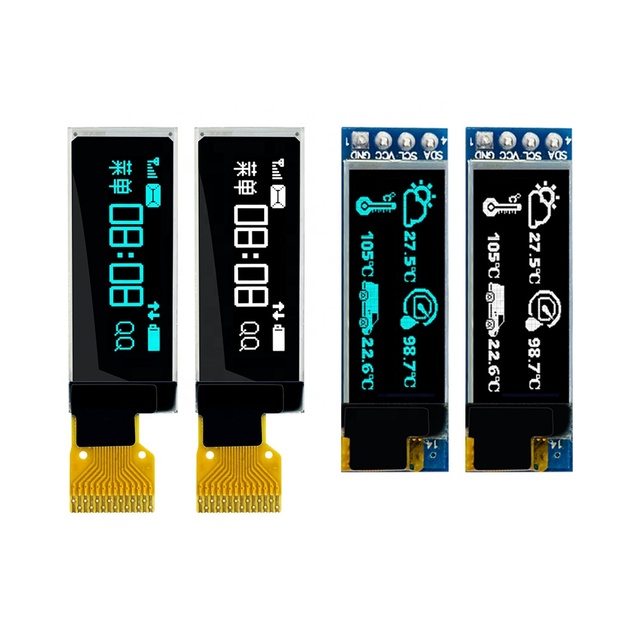 0.91 Inch Vertical Mini Small Monochrome PMOLED Display Module 128*32 SSD1306 Parallel SPI I2C OLED Panel Screen UG-2832TSWFG02
